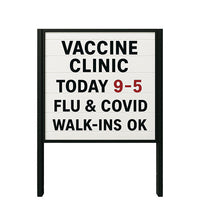 Value Line Free-Standing Outdoor 48x48 Reader Board with Posts, Single-Sided, Metal Display Case
