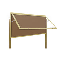 SwingCase 48x72 Extra Large Outdoor Enclosed Bulletin Board with Posts | XL Single Door Cabinet