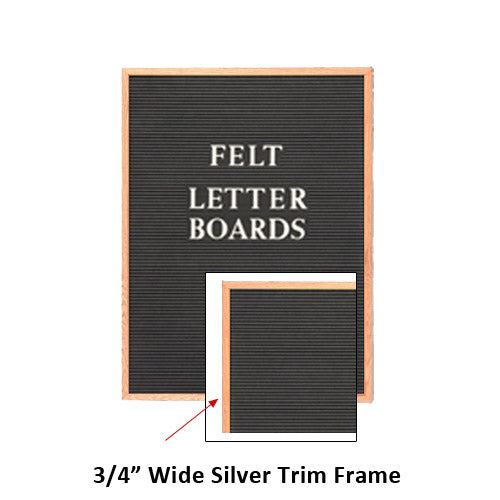 20 x 15 FELT LETTER BOARD with 3/4" WIDE OAK WOOD TRIM