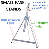 Aluminum Countertop Easels (19" Display Height) with 32" High Poster Clip