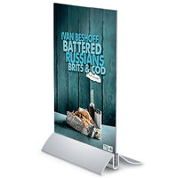 5 1/2" CRESCENT BASE UPRIGHT SIGN POSTER DISPLAY 