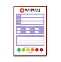 Custom Printed White Board 18x18 | Steel Magnetic Marker Board with Wood Frame