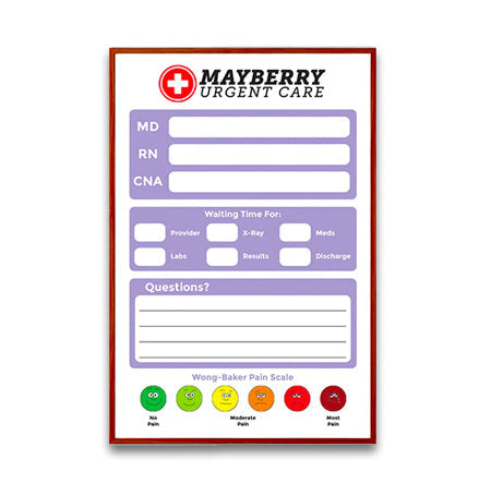 Custom Printed White Board 18x18 | Steel Magnetic Marker Board with Wood Frame