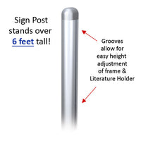 POSTO-STAND™ Quick Change Slide-in Poster Display 22"x 56" with 2 Frames for Double-Sided Viewing