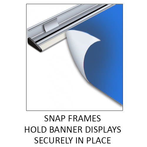Easy Change Snap Frame Banner Stand, 24" Wide, Single-Sided Banner Sign Holder Display with Adjustable Crossbar: 36" to 96" H
