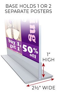 T Mount CounterTop Base Display (30" Wide)