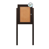 SwingCase Standing 30x40 Lighted Outdoor Bulletin Board Case w Posts (One Door)