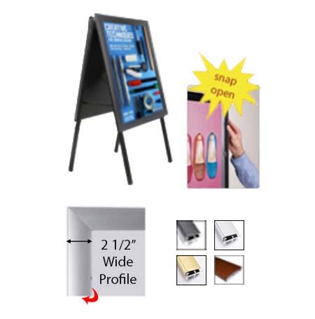 A-Frame 20x20 Sign Holder | Snap Frame 2 1/2" Wide