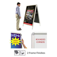 A-Frame 27x39 Sign Holder | Snap Frame 1 1/4" Wide (with Radius Corners)